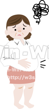 太っている女性のCG・イラスト素材 W-016019