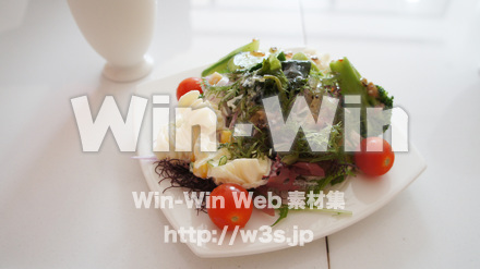 サラダ山盛りの写真素材 W-016003