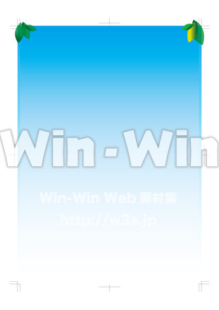 青空と葉っぱのCG・イラスト素材 W-017468