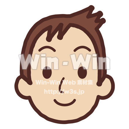 男の人の顔のCG・イラスト素材 W-016145