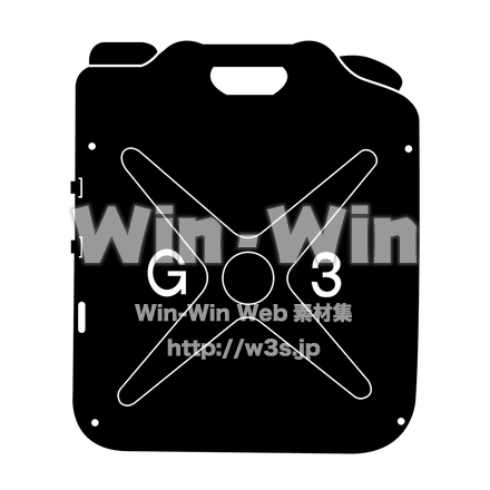 ポリタンクのシルエット素材 W-017667