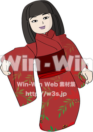 日本人形（怖い版）のCG・イラスト素材 W-017288