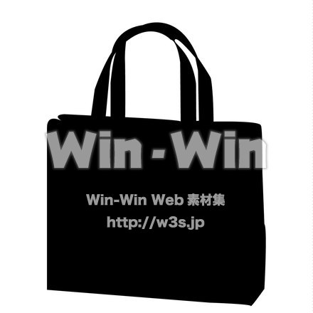 手提げカバンのシルエット素材 W-017617