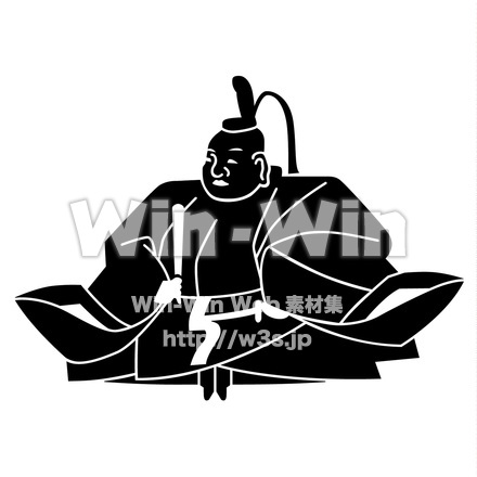 徳川家康のシルエット素材 W-016458