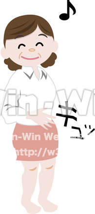 痩せた女性のCG・イラスト素材 W-016018