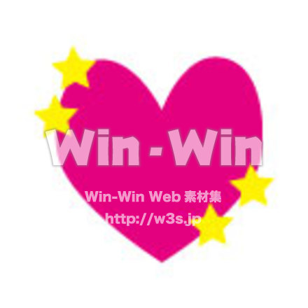 ハートとキラキラのCG・イラスト素材 W-016128