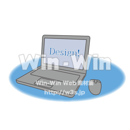 ノートパソコンのCG・イラスト素材 W-016807