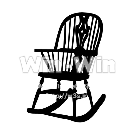 イスのシルエット素材 W-016707