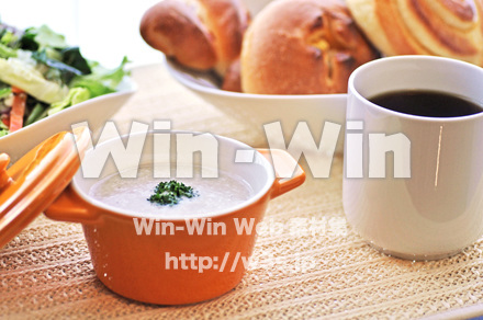 スープのあるブランチの写真素材 W-016818