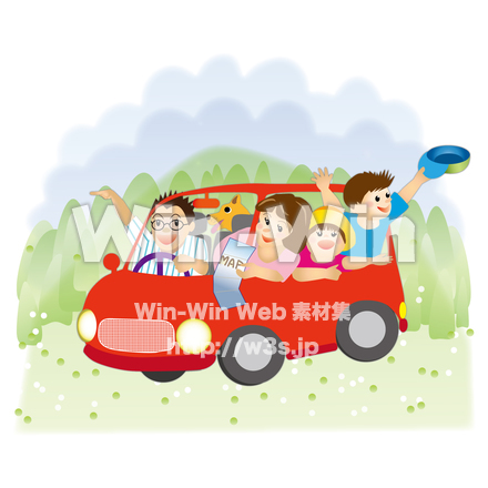家族旅行のCG・イラスト素材 W-016338