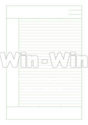 レポート用紙のCG・イラスト素材 W-017892