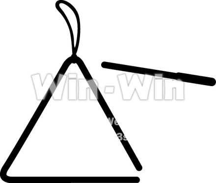 トライアングルのシルエット素材 W-016257