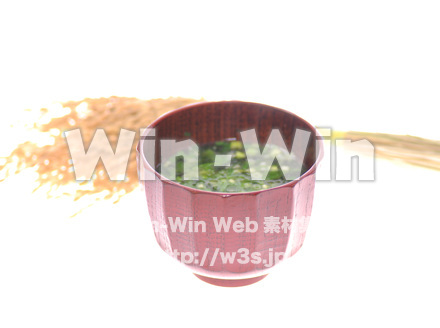 海苔とねぎのみそ汁の写真素材 W-016853