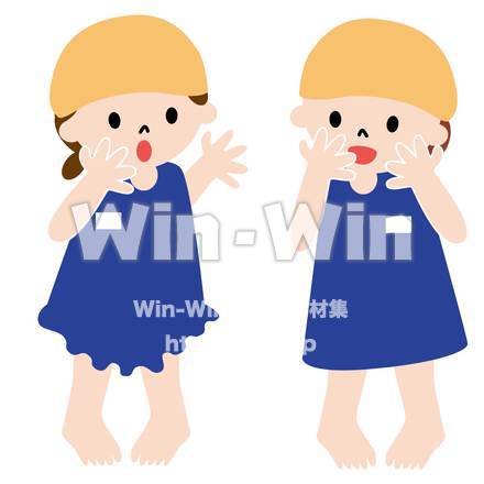 水着の女の子たちのCG・イラスト素材 W-017248