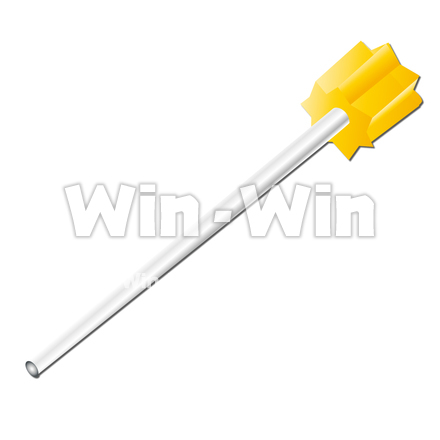 口腔ケア用スポンジブラシのCG・イラスト素材 W-016233