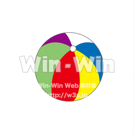 ビーチボールのCG・イラスト素材 W-016946