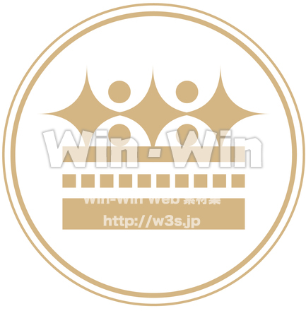 王冠風マークのCG・イラスト素材 W-017485