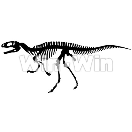 フクイラプトルのシルエット素材 W-016451