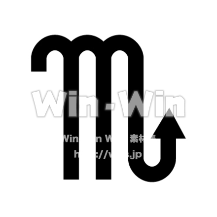 蠍座のシルエット素材 W-016529