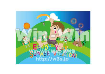 夏休みのCG・イラスト素材 W-016880
