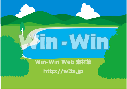 高原（昼）のCG・イラスト素材 W-016938