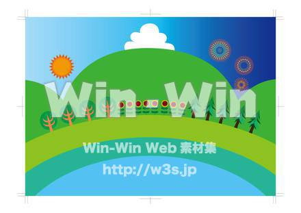 夏の一日のCG・イラスト素材 W-016877