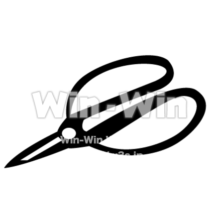 園芸バサミのシルエット素材 W-016609