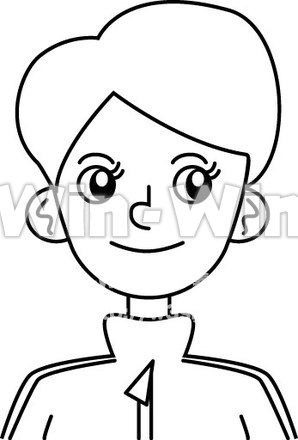 ジャージの女性のCG・イラスト素材 W-016082