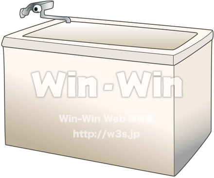 浴槽と水道のCG・イラスト素材 W-017491