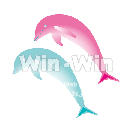 イルカのCG・イラスト素材 W-016228