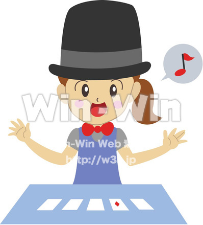 マジック（女の子）のCG・イラスト素材 W-016641