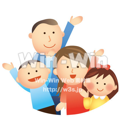 仲良し家族のCG・イラスト素材 W-016969