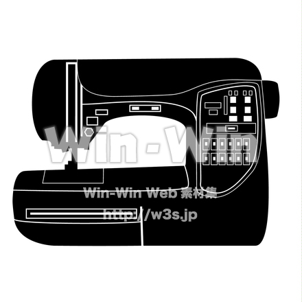 ミシンのシルエット素材 W-017717