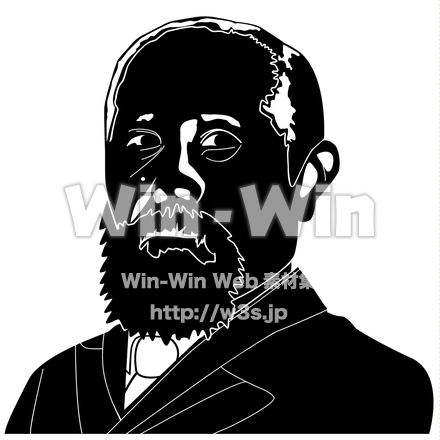 伊藤博文のシルエット素材 W-017719