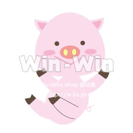 ブタのCG・イラスト素材 W-017730