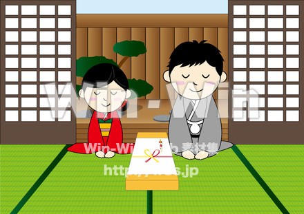 中元のCG・イラスト素材 W-016940