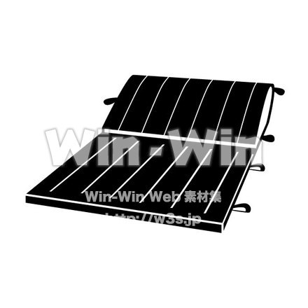 体育マットのシルエットのシルエット素材 W-016091