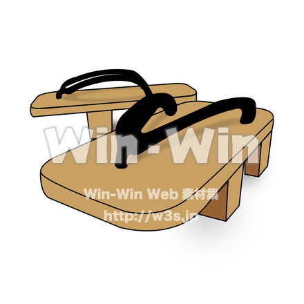 下駄のCG・イラスト素材 W-016149