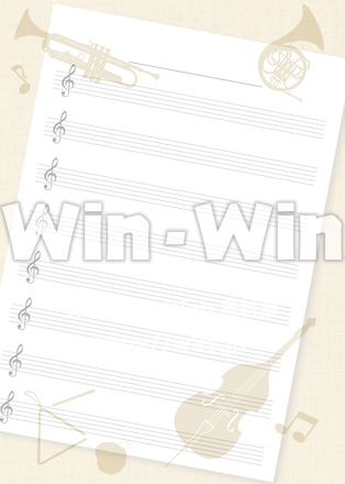 五線譜デザインのCG・イラスト素材 W-016253