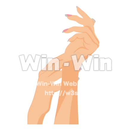 ネイルアートの手のCG・イラスト素材 W-017550