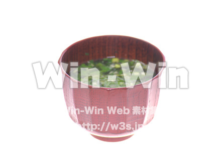 海苔とねぎのみそ汁の写真素材 W-016852