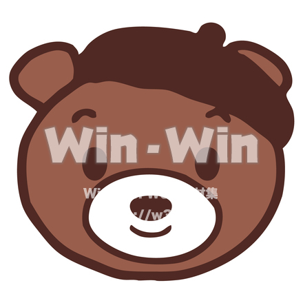 くまキャラクターのCG・イラスト素材 W-016141