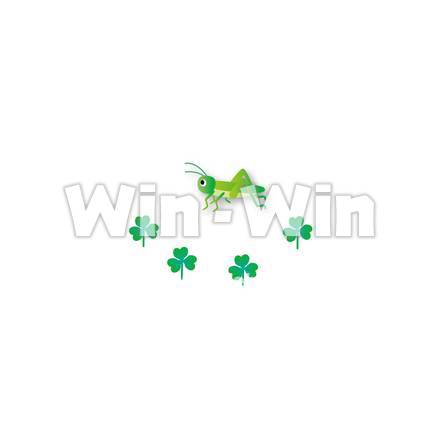 バッタとクローバーのCG・イラスト素材 W-017699