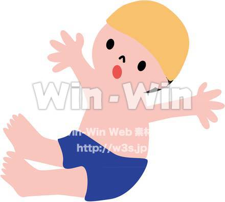 座っている男の子のCG・イラスト素材 W-017253