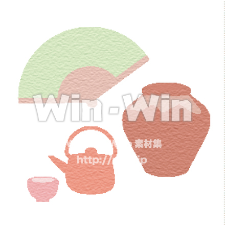 骨董品和シール風のCG・イラスト素材 W-017432