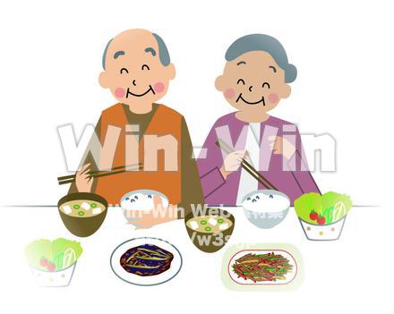 老夫婦のCG・イラスト素材 W-016239