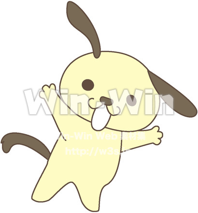 元気な犬のCG・イラスト素材 W-017517