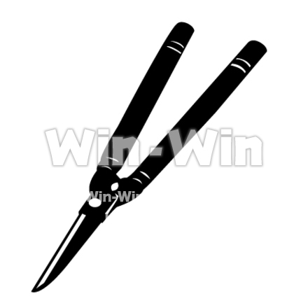 園芸バサミのシルエット素材 W-016608