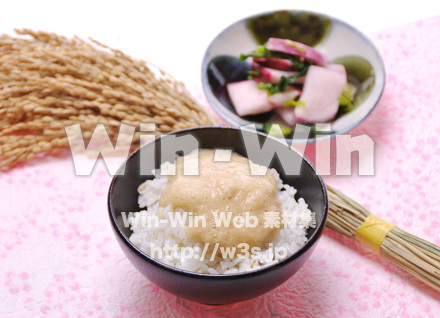 麦飯とろろご飯の写真素材 W-016268