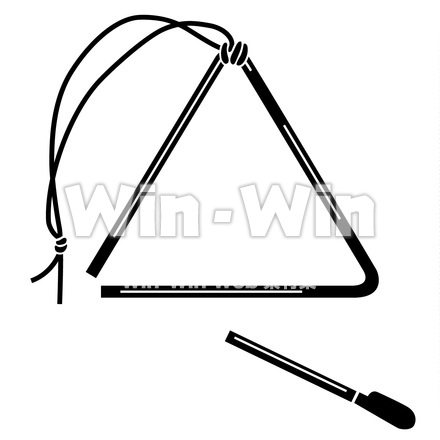 トライアングルのシルエット素材 W-016449